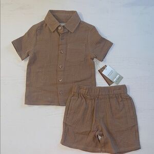 Stitch & Stone Toddler Boy Kids Brown Neutral Resort Matching Set 2T 3T 4T